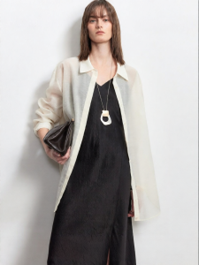 Vero Moda | Summer New Design Blouse Turn-down Collar Round Hem Sheer Color Shirt