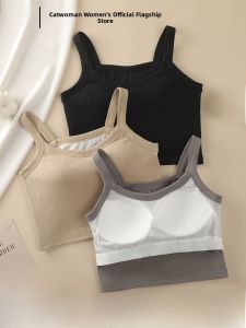 miiow | White Pure Cotton Strap Vest Women Summer Elegant Sleeveless Top Design Sensation Outerwear Inner Match Beautiful Back Short Base Layer