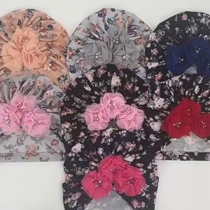 Baby Girl Headband Elastic Soft Cotton Headband Flower Bow Hairband Cute Baby Hair Accessory for 0-2 years old
