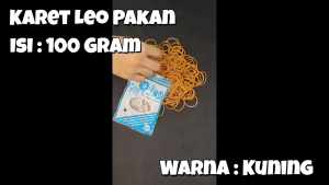 Karet Gelang LEO Kuning 16 mm Isi 100 Gram / Leo Pkn
