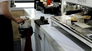 Large Capacity Floor Standing Coffee Bin Coffee Cafe Barista Commercial Knock Box With towel