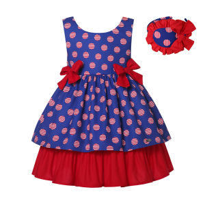 Pettigirl | Pettigirl Casual Dress Kids Girl Party Dresses for Weddings Brithday Spanish Baby Blue Princess Summer Children Clothes 2 to 12Y