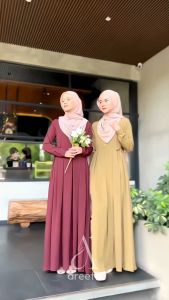 Areefa Indonesia - Gamis Wanita Remaja OOTD Pesta Mewah Elegan Katun Rayon Twill Premium Terbaru