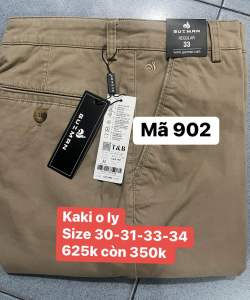 Quần kaki Guzman không xếp ly (regular) ống rộng xuông
