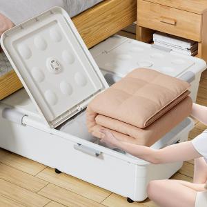Underbed Flat Storage Drawer with Wheels