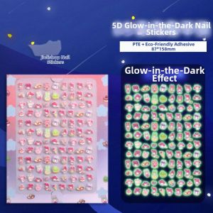 JIELI | Glowing 3D Stereo Relief Cartoon Zootopia Themed Nail Stickers
