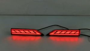 SNCN 2PCS 12V Car LED Rear Bumper Lamps For Toyota Veloz 2021-2023 Fog Lamps Brake Turn Signal Reflector Indicators Taillights