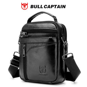 BULLCAPTAIN Casual Business Handbag Shoulder Bag Mens Leather Crossbody Bag