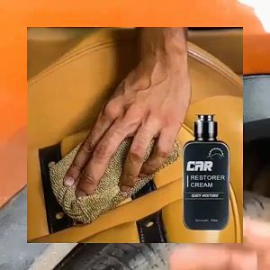 Restore Polish Car Cream Wax Plastic Rubber Pengilat Getah Plastik Hitam Pudar Dashboard Kereta Dalaman Kulit