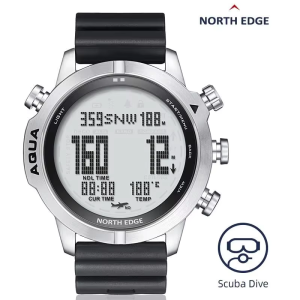 NORTH EDGE | NORTH EDGE Mens Professional Diving Computer Watch Scuba Diving NDL (No Deco Time) 50M Dive Watches Altimeter Barometer Compass