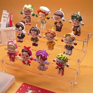Acrylic Ladder Rack 1-5 Layer Ladder-Shaped Rack Blind Box Dessert Cake Storage Display Rack Perfume Jewelry Riser Display Rack