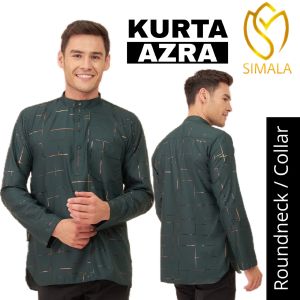 (RAYA 2026) KURTA AZRA Lengan Panjang Corak Osaka Cotton ADEK STORE