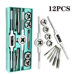 BAOLIAN | Multifunction Tap and Die Set 12/20Pcs M3-M12 Metric Screw Thread Plugs Hand Screw Taps Straight Taper Tapping and Thread Tools