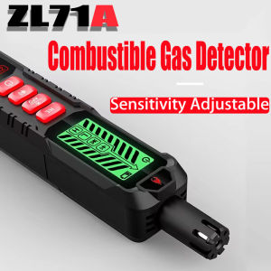 Adjustable Sensitivity Combustible Gas Detector Safe Value LFL Gas Concentration Monitor Leaked Flammable Gas Detector for Gas Tank Leak Water Heater Detection
