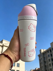 Owala FreeSip Hello Kitty 16oz Mini Tumbler Cute Sanrio Character Print Portable Hydration Bottle