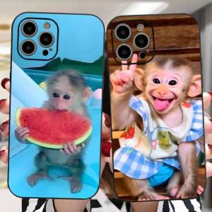 Monkey abstract Funny  Phone Case For iPhone 16 15 14 13 12 11 PRO MAX PLUS Mini TPU Soft to Skin-friendly case
