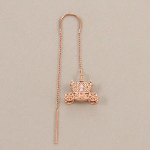 Chow Sang Sang 周生生 V&A The Art of Nature 18K Rose Gold Diamond Carriage Single Earring 92874E [Sold Single Not Pair]