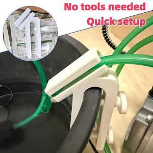 1pcs Adjustable Plastic Water Pipe Clamp Curved Design Multifunctional Heavy Duty Hose Holder Easy Install Mounting Clip