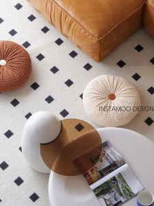 Modern Minimalist round Pumpkin Pillow Luxury Light Pure Color Tatami Zafu Folded Wheel Seat Cushion Home Decorative Pillow