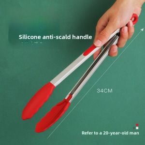 Stainless Steel Kitchen BBQ Clip Commercial Use Roast Meat Vegetable Clamp Large Size for Cooking Baking And Grilling