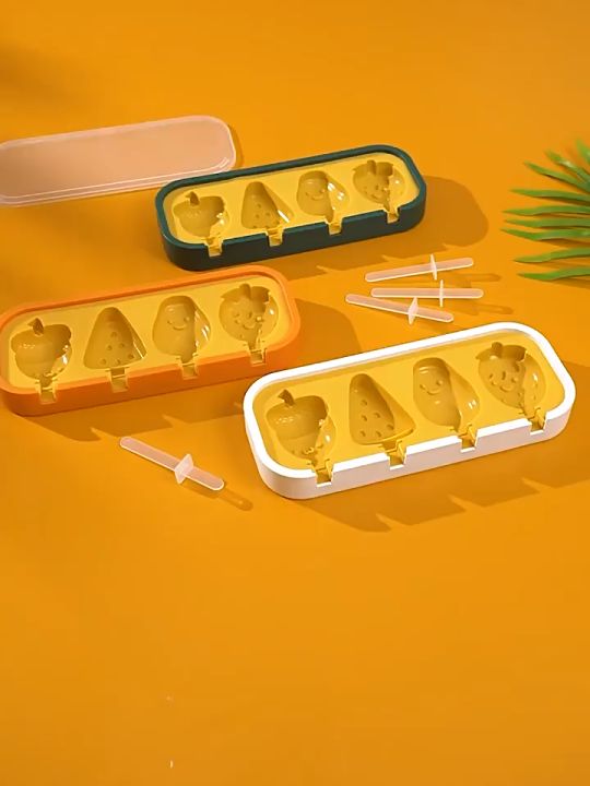 พิมพ์ทำไอติม (แนวนอน) แถมไม้ทำไอติม 6 แท่ง แม่พิมพ์ทำไอศครีม พิมพ์ ...