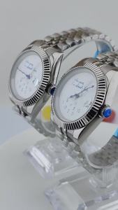 NEW NH35 Watch Who cares im already late Watch 36mm/39mm No Logo Blue Text Matte Dial Sapphire Crystal Glass Automatic Movement
