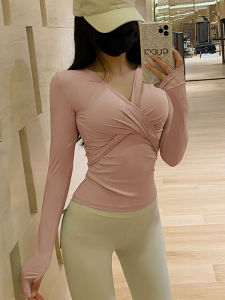 Womens Fitness Yoga Clothes Thin Long Sleeve Slimming Breathable Quick Dry Running Sports Top Casual Elastic Sportswear