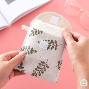 กระเป๋าใส่ผ้าอนามัย ทำจากผ้าฝ้ายและผ้าลินิน ลายน่ารักสไตล์ญี่ปุ่น พกพาสะดวก ส่วนตัวสำหรับสาวๆ
