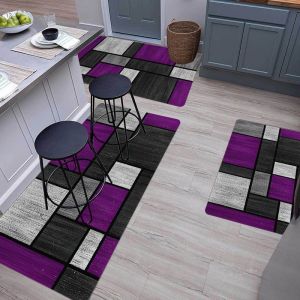VIKAMA Patchwork Kitchen Rug Soft and Non-Slip Indoor/Outdoor Entryway Mat Hallway and Dining Room Home Decor