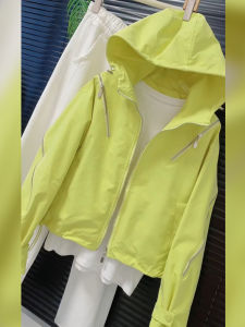 Fashionable Casual Green Jacket Womens Thin Multi-Zipper High Quality Spring Summer Casual Top Korean Style Commute