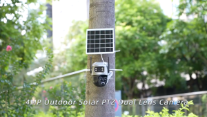 8MP HD Solar 4G Camera Dual Lens Dual Screen WiFi Camera IP66 Waterproof Color Night Vision Outdoor Wireless Surveillance