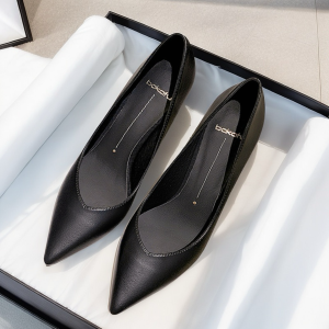 Black High Heels Womens Spring Autumn New Thin Heel Pointed Toe Formal Commuting Not Tired Work Shoes Single Shoes