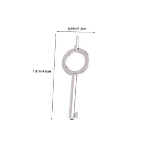 【2pcs Standard Issue Hand Cuffs Keys American Style Universal Flat Key Blank Special Key Handcuff Lock Keychain】