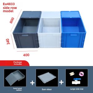 Large Rectangular Turtle Aquarium with Drainage Plastic Rotating Box Turtle Breeding Tank Submersible Pump for Pet Reptiles