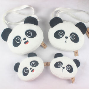 Internet Celebrity Panda Stuffed Coin Purse Mobile Phone Bag Messenger Bag Chinese Style Travel Commemorative Panda Cartoon Bag Doll