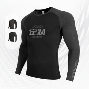 FINDPOWER&FIPO | Custom Quick-dry Stand-up Collar Fitted Long-sleeve T-shirt