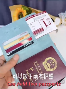 BB013 Travel Passport Ticket Document Protective Holder Business Travel Passport Holder Wallet Cover