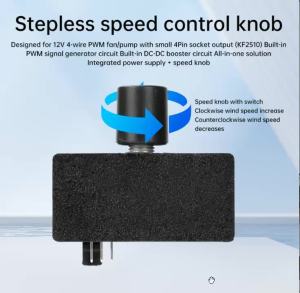DC 12V Output Fan Speed Controller 4-Pin PWM Fan Governor Type-C USB Power Supply Water-Cooled Radiator With 30cm Power Cord