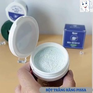 BỘT TRẮNG RĂNG PISSA - Lọ 80gr Khử ố vàng - Trắng bật tông dứt điểm hôi miệng giảm viêm nha chu