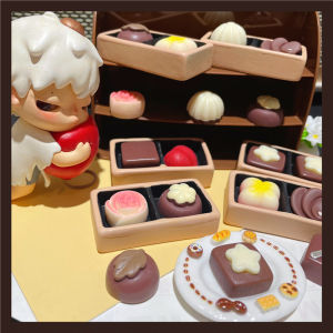 Chocolate Valentine Miniature Model Scene Props Resin Accessories DIY Cream Gel House Dollhouse Simulation Game Collectible