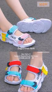 Gevani Sandal Anak Cewek Cowok Suporme Rem Pink Tosca (532)