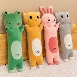 Cute Rabbit Shaped Long Pillow Plush Toy Cat Doll Girls Sleeping Aid Comforter Soft Stuffed Toy for Children And Teen Girls