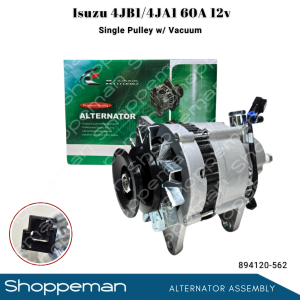 ISUZU 4JB1 4JA1 ALTERNATOR ASSEMBLY SINGLE PULLEY WITH VACUUM 60A 12V 894120-562