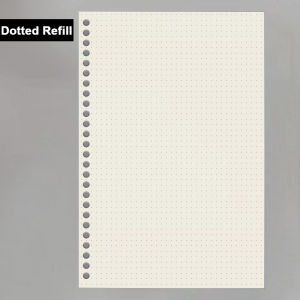 A4/A5/B5 60 Sheet Refillable Paper Lined/Blank/Dotted/Gird Refill Loose Leaf Filler Writing Supplies for Binder Journal Notebook