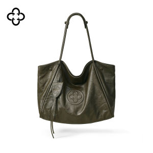 Large Capacity Vegetable Tanned Leather Tote Bag for Shoulder and Underarm Use XL