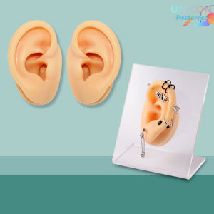 Soft Silicone Ear Model Earring Display & Professional Practice Piercing Tools