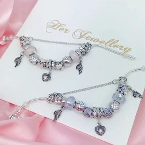 Her Jewellery Angel Charm Bracelet - Luxury Crystal Embellishments plated with 18K Gold