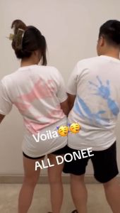 DIY Hug T-Shirt 1 Set Boyfriend Girlfriend Couple | Alat & Bahan Saja Tanpa Baju Kaos Polos Kiss Kisses Peluk TShirt Inisial Huruf Nama Cap Tangan Bibir