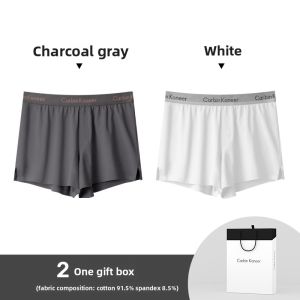 CarbinKoneer | CarbinKoneer Mens Loose Breathable Boxer Shorts Cotton Modal Fabric Comfortable Underwear Gift Box Set Youth Mid Waist Briefs