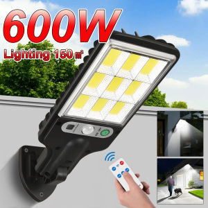 600W Powerful Outdoor Solar LED Street Lamp IP65Waterproof Solar Lamp Outdoor Courtyard Wall Light Garage Lighting Terrace Decor